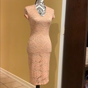 Pink lace dress